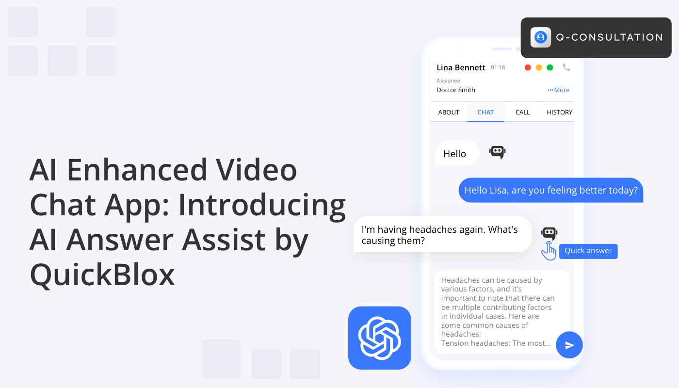 AI enhanced video chat app