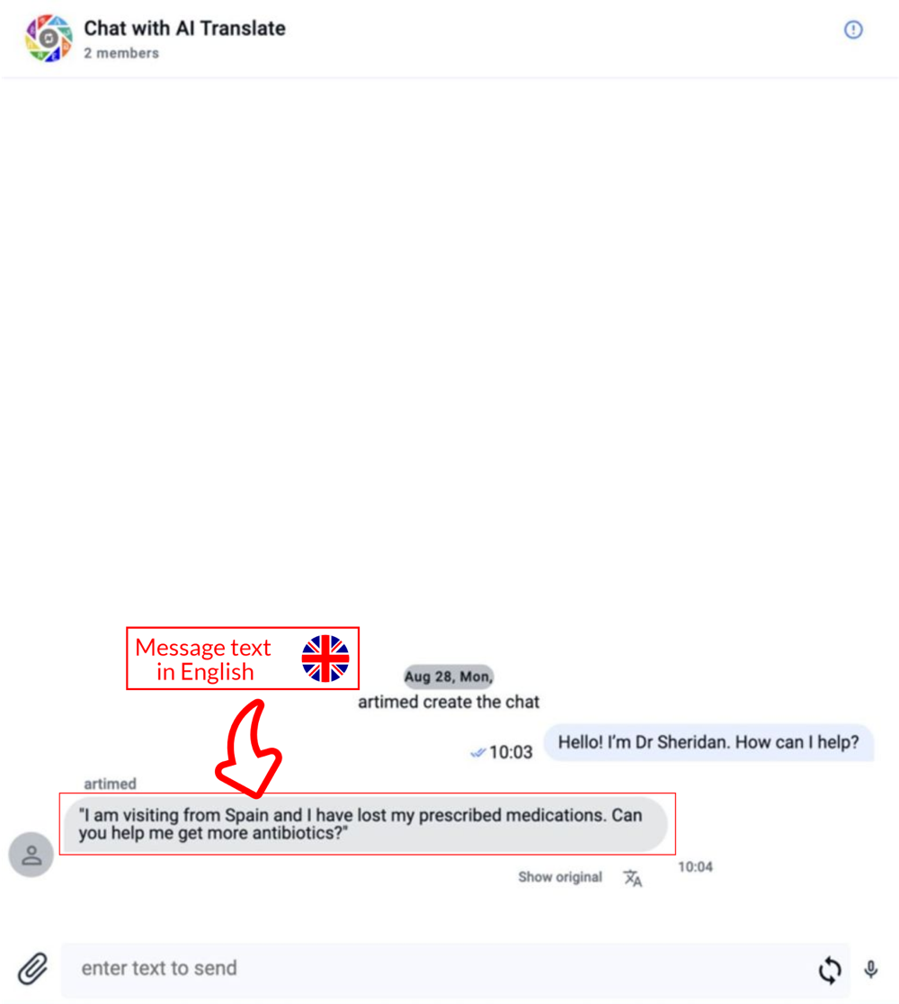 AI Translate Chat Screen