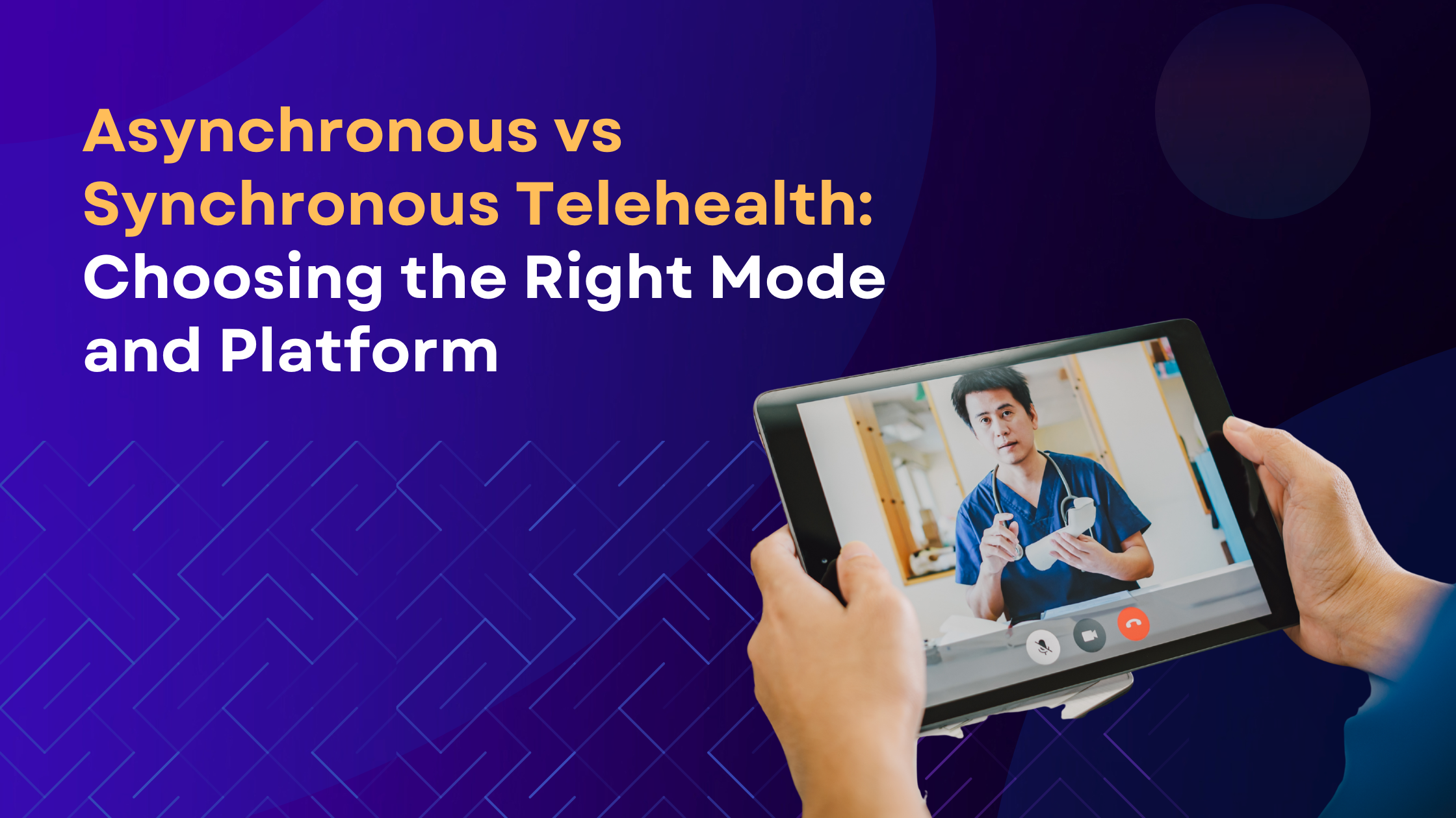 Synchronous and asynchronous telehealth platform comparison with a patient attending a video consultation