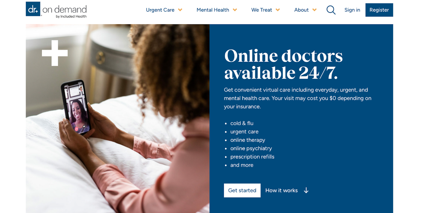 Dr-On-demand Homepage