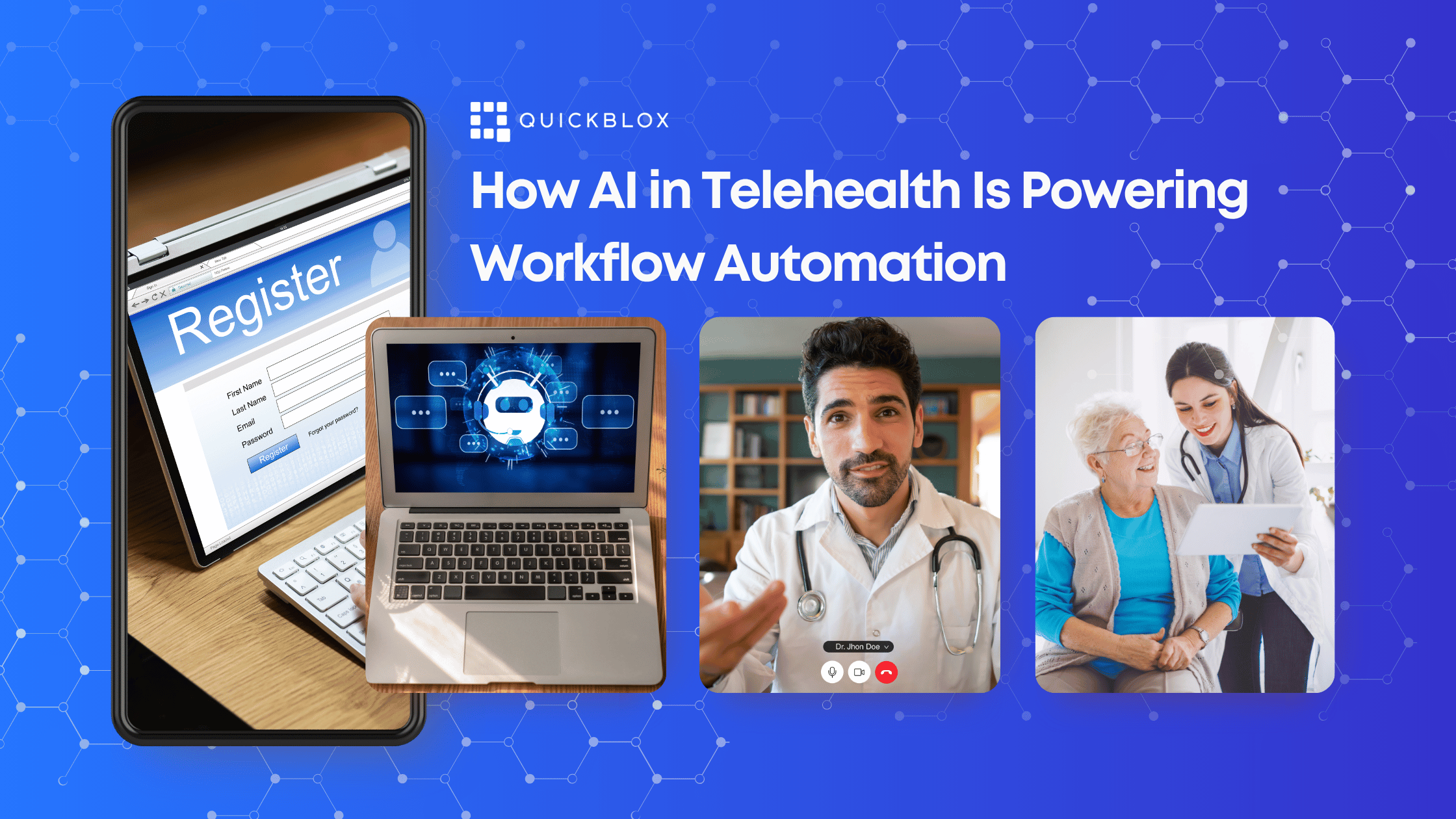 desktop computer showing an AI telehealth platform