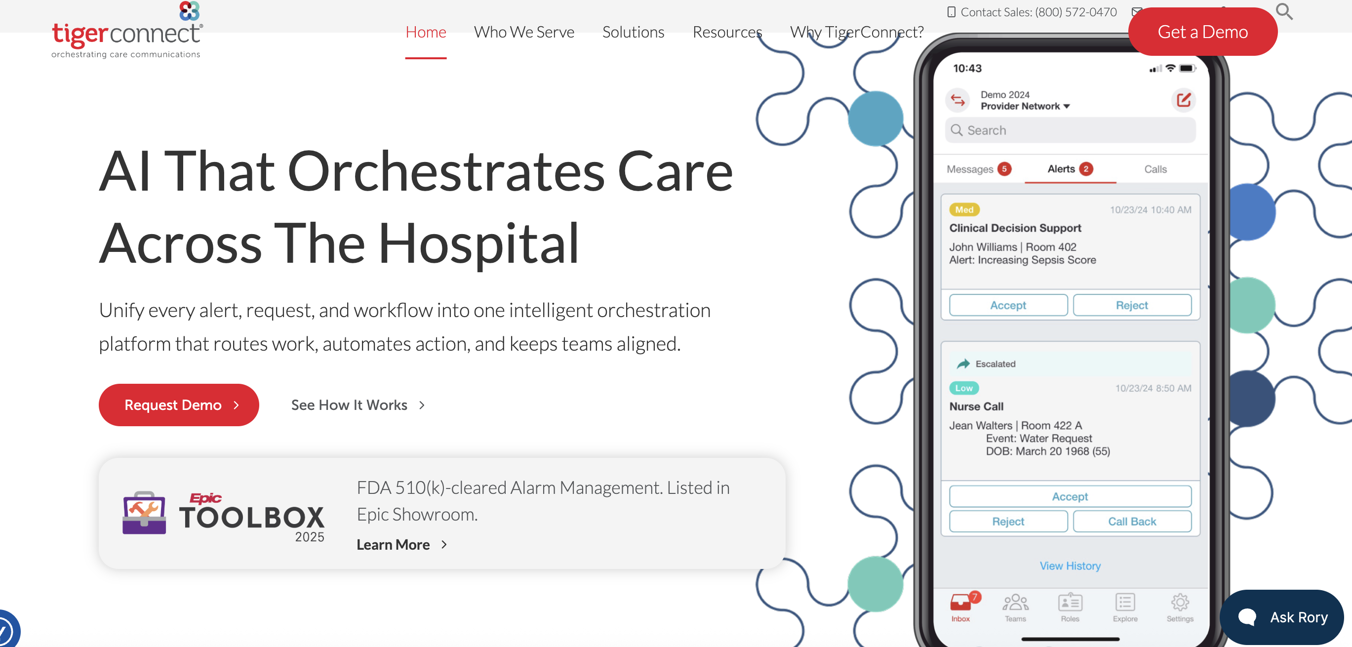 TigerConnect Home page