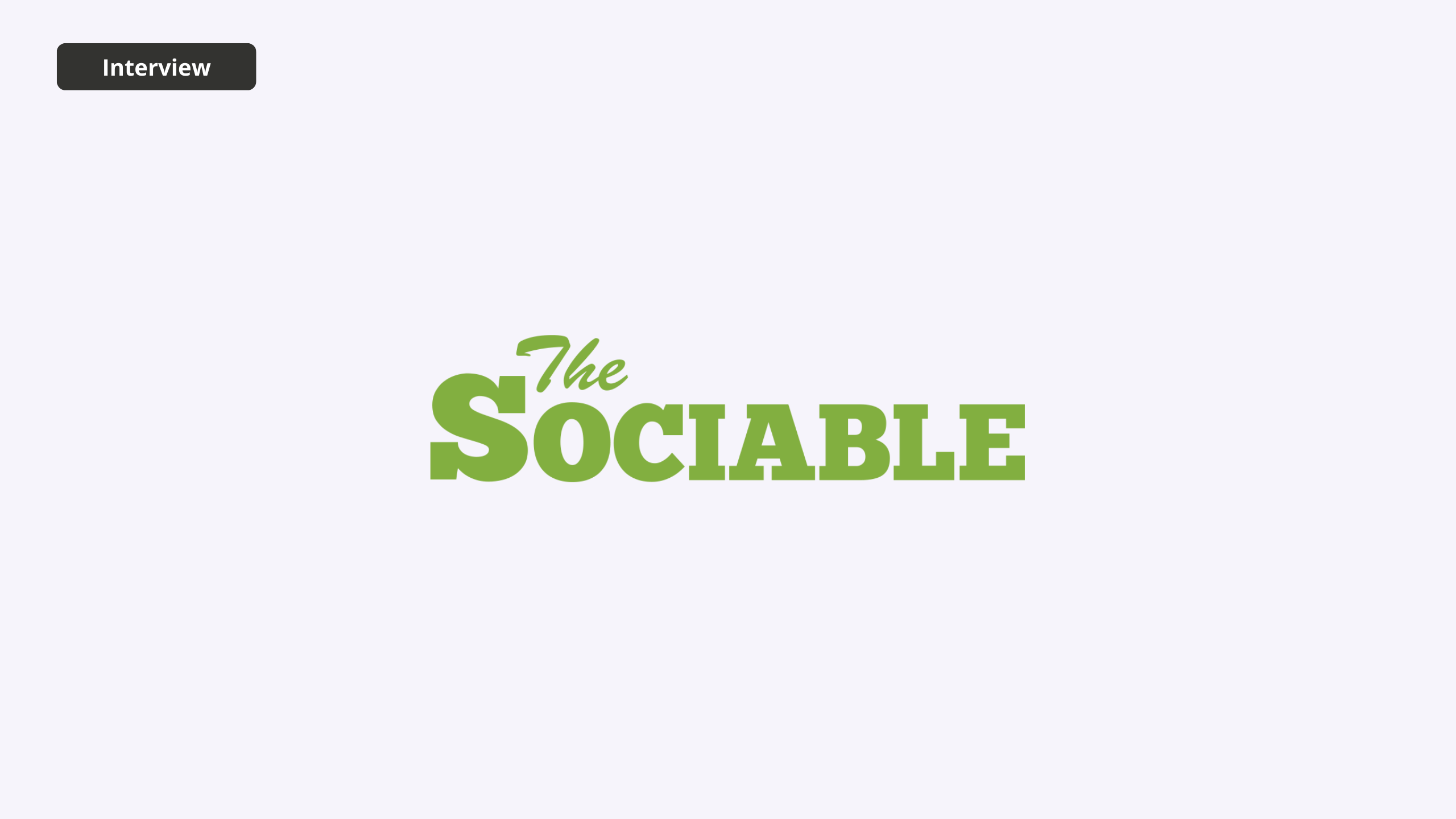 Logo for Sociable publication