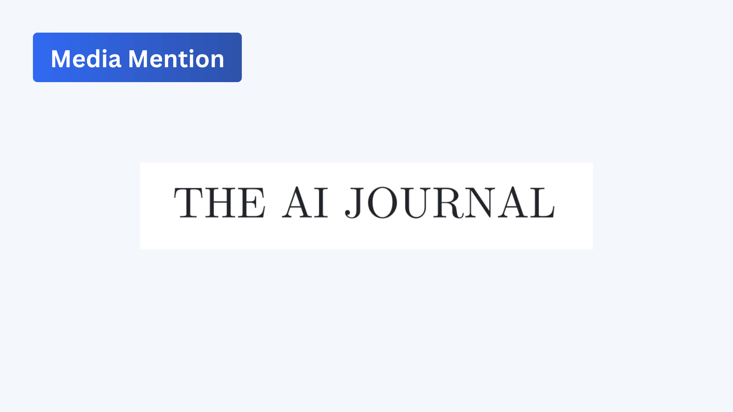 black and white logo for the AI Journal publication
