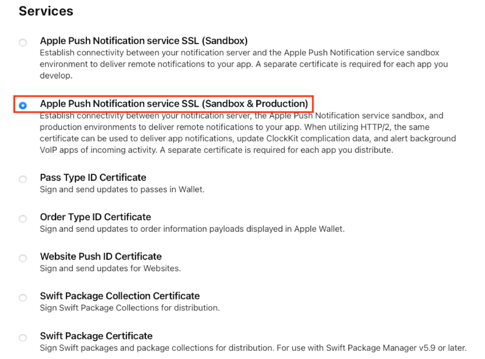 Apple Push Notifications service SSL