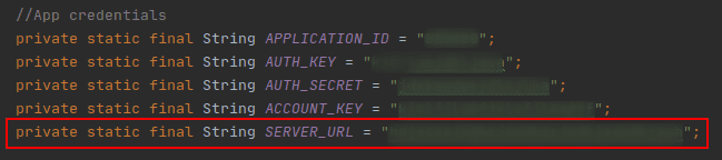 Server URL