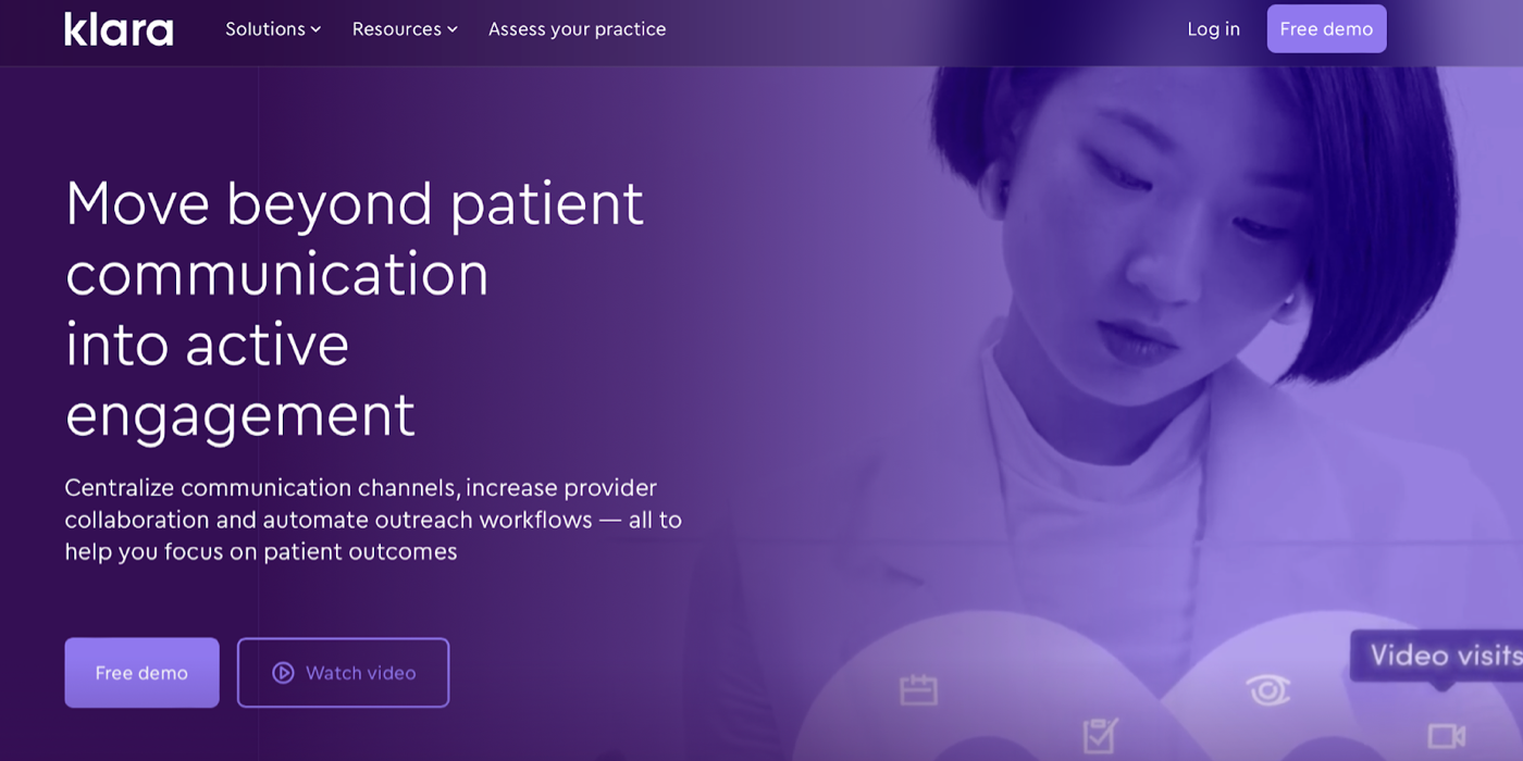 Klara homepage